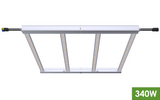 TotalGrow Mult-HI 4-bar, 340W Hinged Light Fixture with dimming dial